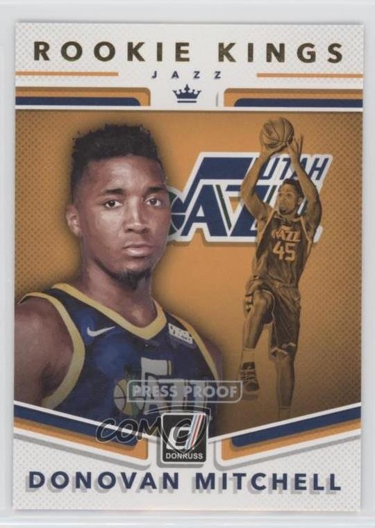 2017-18 Panini Donruss Rookie Kings Press Proof Donovan Mitchell #13 RC 8ra