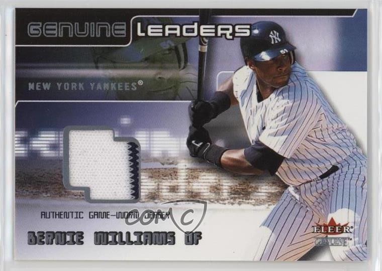 2002 Fleer Genuine Leaders Game-Worn Jersey Relic Bernie Williams