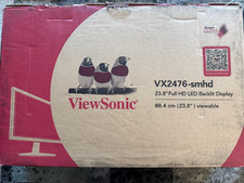 MINT ViewSonic VX2476-SMHD 24in. 16:9 Frameless IPS Monitor - Silver