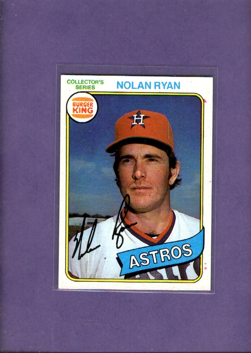 1980 Topps Burger King Pitch Hit and Run #9 Nolan Ryan NM-MT Astros ID:81523