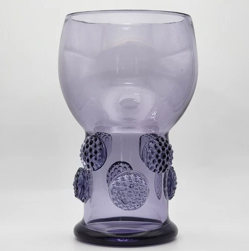 Blenko Purple Rosette Blown Glass Pre-designer Cup