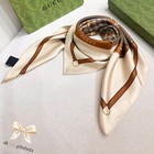 Gucci Bit Print Satin Silk Women Beige Scarf 36 × 36 in — photo 1