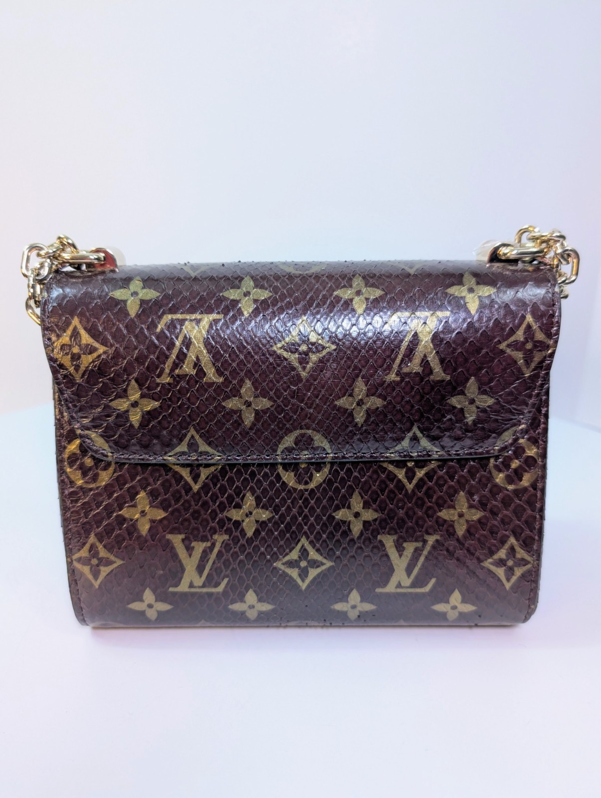 Louis Vuitton Brown Glazed Python Monogram Twist … - image 4