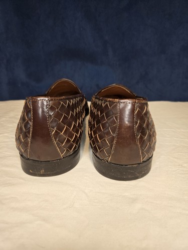 Salvatore Ferragamo Italien Herren 10,5 D Braun Geflochtenes Leder Halbschuhe Slipper " - Bild 8 von 11