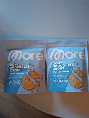 more light chocolate Drops White chocolate  2 mal 250 Gramm neu verschlossen