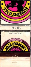 New Orleans Jazz Museum The Royal Sonesta Hotel Vintage Matchbook Cover TMM12-10