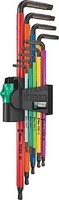 Wera Winkelschraubendrehersatz 967/9 Tx Xl 9Tlg.T8-T40 Farbcodiert,Lang Wera