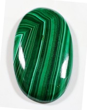 52 Ct 6X20X34 mm NATURAL DESIGNER GREEN MALACHITE OVAL CABOCHON GEMSTONE OK-96