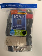 Hanes Boys Tagless Boxer Briefs Size XL 16-18 10-Pack New