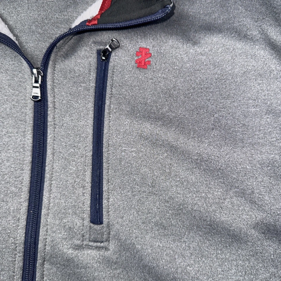 Chaleco polar IZOD Spectator para hombre XXL gris cremallera completa bolsillos interiores LOGO Foto 4 de 4