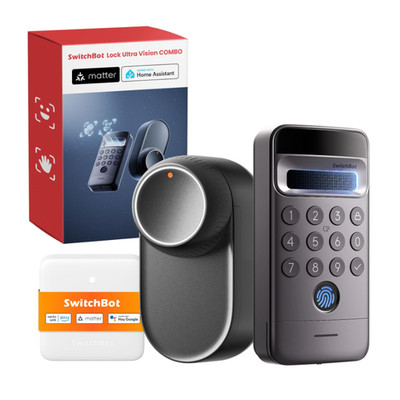 SwitchBot Smart Lock WiFi Gesichtserkennung Keypad Vision Pro 1 Stück