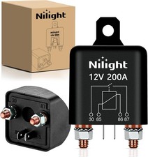 Nilight 200A Starter Relay 4 Pin Split Switch 12V Continuous Heavy Duty SPST