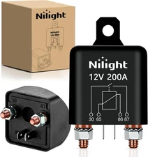 Nilight 200A Starter Relay 4 Pin Split Switch 12V Continuous Heavy Duty SPST