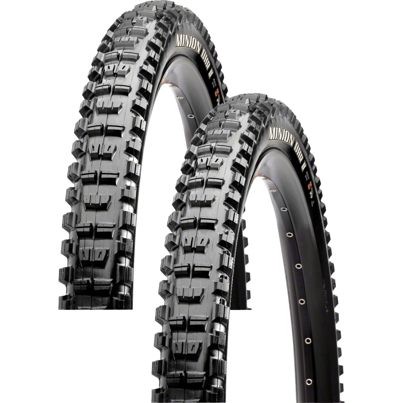 Комплект из 2 бескамерных шин Maxxis Minion DHR II TERRA/EXO/TR 29x3,0 TPI 65 Bk/Blk
