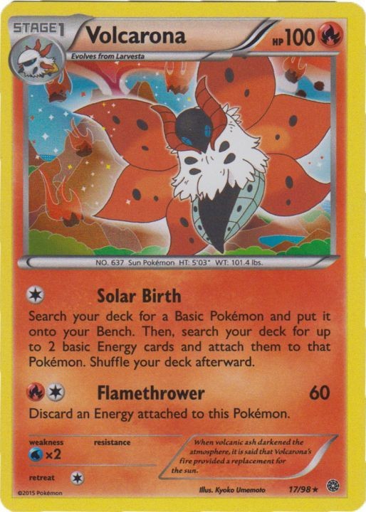 Pokemon - Volcarona - 17/98 - Holo Rare - XY - Ancient Origins - NM