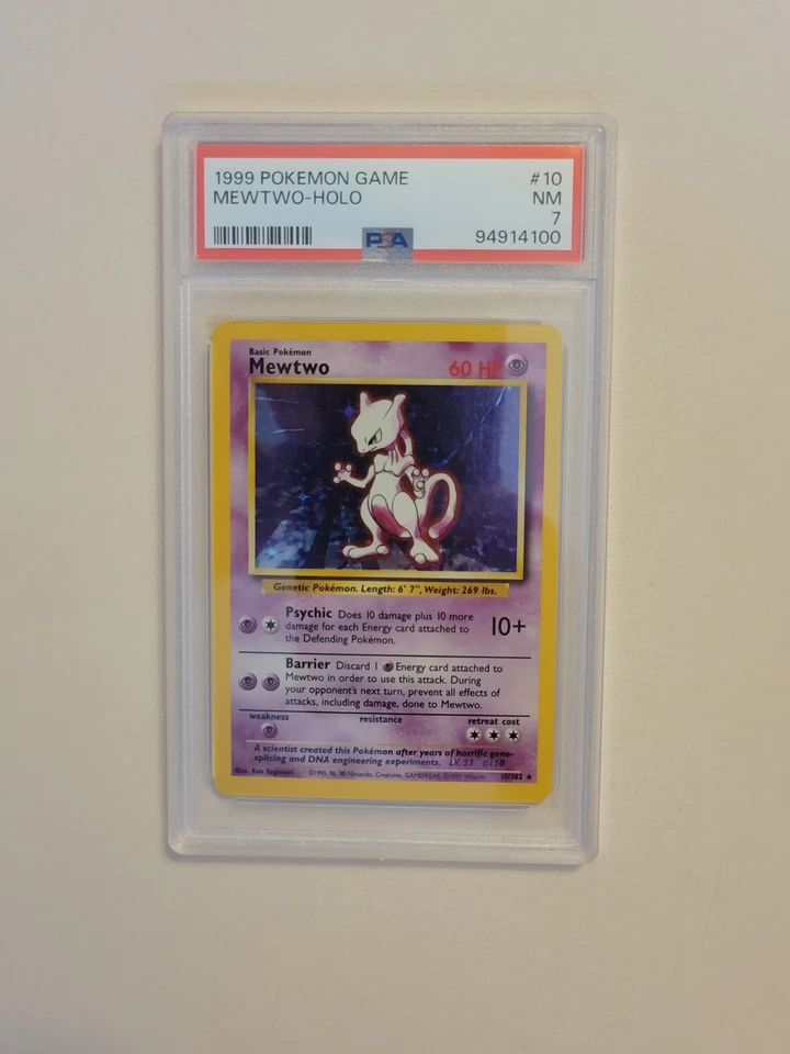 Mewtwo - Pokemon Base Set #10 - Near Mint PSA 7 - Original Legendary - Image 2 of 4