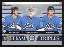 2020-21 Upper Deck Mark Scheifele Connor Hellebuyck Kyle Connor Team Triples