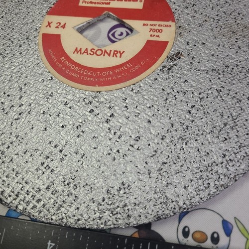 Master Mechanic Masonry Wheel 8" inches Reinforced Cut Off Professional UN-USED! - Picture 3 of 6
