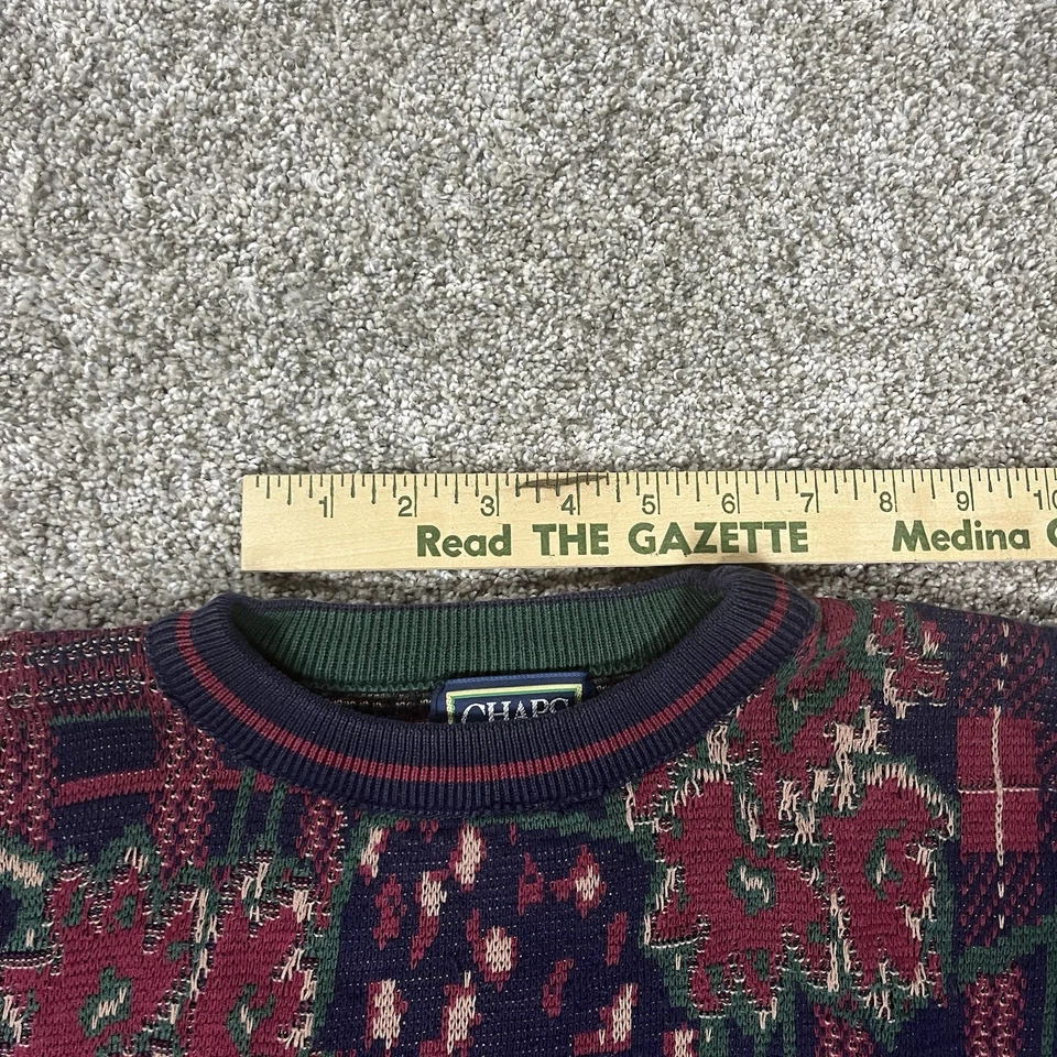 Vintage Chaps Ralph Lauren Multicolored 90s Grandpa Sweater Size Large Vtg Retro - Image 4 of 4