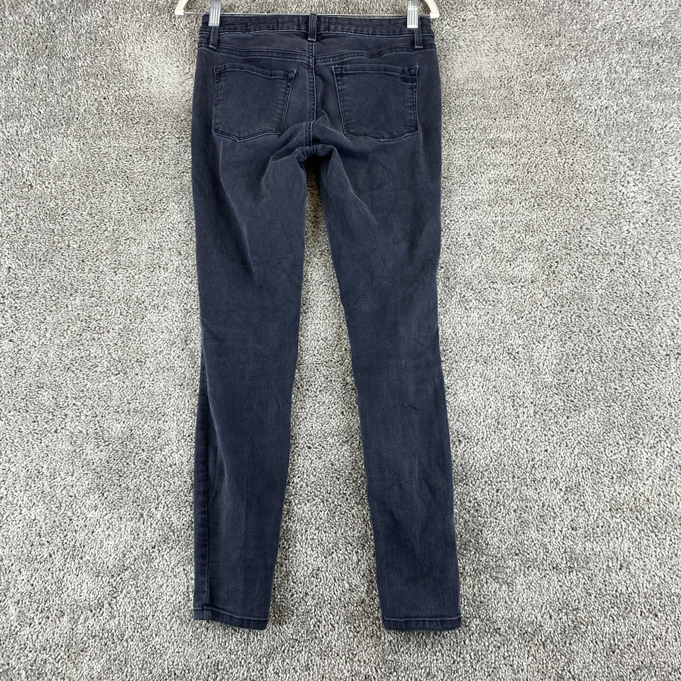 Pantalones de mezclilla Jessica Simpson Kiss Me súper ajustados para mujer 27 negros tiro bajo 5 bolsillos Foto 4 de 4