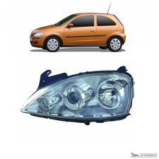 Hauptscheinwerfer Frontscheinwerfer rechts H7/H7 für Opel Corsa C (X01)