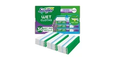 Sweeper Wet Mopping Cloth Multi Surface Refills, 3X 12ct