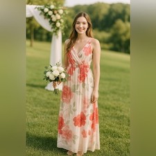 Soieblu Ivory Red Floral Maxi Dress Size M – Nordstrom Rack