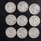 Walking Liberty Half Dollars 90% Silver Lot 1940-1946 Weighed 110g