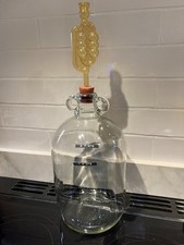 Demijohn vintage Carboy Wine/Beer Making 4.5L. With free bubbler airlock & bung