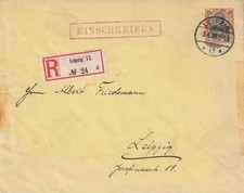 DR Privatumschlag PU 29 A 2 - Einschreiben ortsverkehr Stuttgart 1906