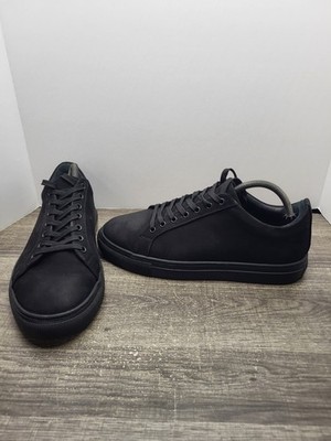 Thursday Premier Low Top Everyday Sneaker Matte Black Leather Mens Sz M 9.5 Wide