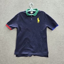 Polo Ralph Lauren Boys XL Navy Big Pony Logo Embroidered Short Sleeve Collar