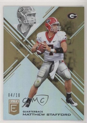 2017 Panini Elite Draft Picks Aspirations Gold 4/10 Matthew Stafford #75 uk2