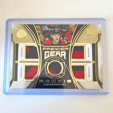 Upper Deck 2022-23 Premier Hockey Lukas Reichel Rookie Patch PGR-LR /25