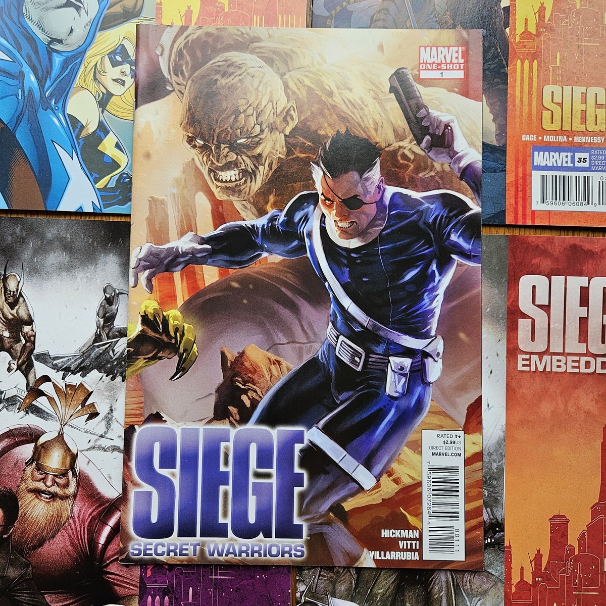 Lot Of 9 Marvel SIEGE Comic Books EMBEDDED 2-4 MIGHTY AVENGERS #36