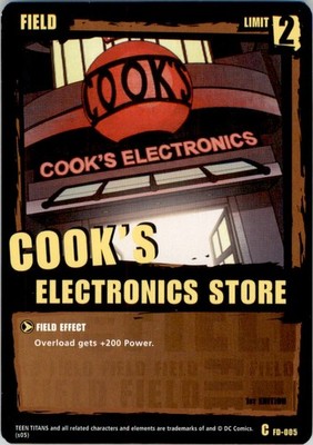 2005 Teen Titans CCG 1st Edition Cook's Electronics Store DC Comics
