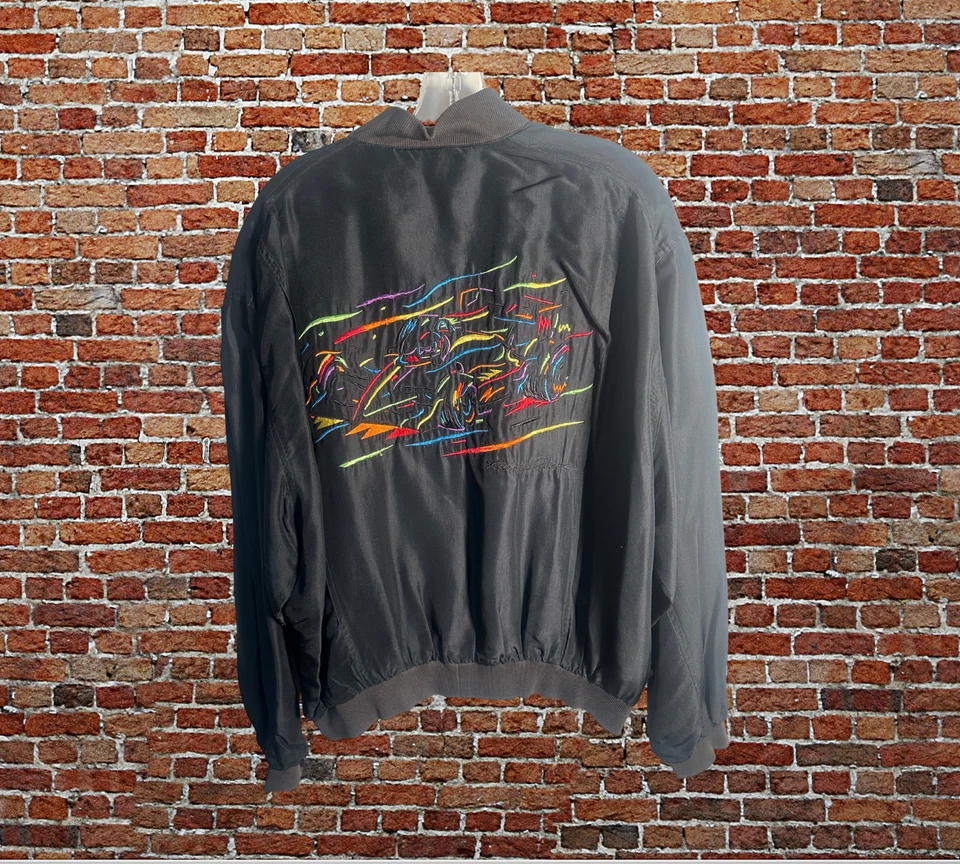 Chaqueta de Carrera (COA) Indy 500 Colores Neón Años 80 USADA Johnny Rutherford USADA Foto 2 de 4