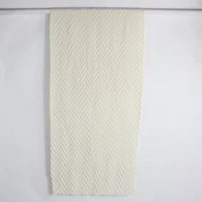 World Market Cream Colored Textured Tablecloth 20" x 70" Flawed