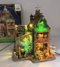 Invernadero Lemax Spooky Town Grisley completo 2010 retirado funciona reparado LEER