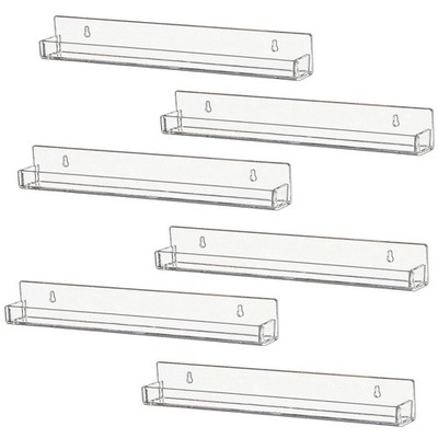 6 PCS Acrylic Invisible Floating Bookshelf for Kids Room15 inch Modern Pictur...