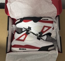 Air Jordan 4 Retro Rosso Cemento UK8 Nuove Con Scatola | Pronta Spedizione ✅