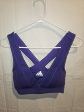 Adidas Women's Climacool Purple Racerback Padded Sports Bra Size S