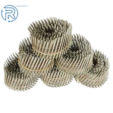 3600 Pack 2-1/2"×.09" 15 Degree Wire Coil Ring Shank Galvanized Siding Nail