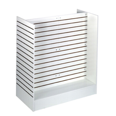 White Slatwall Gondola Display - 48''W x 24''D x 54''H, Assembly Required