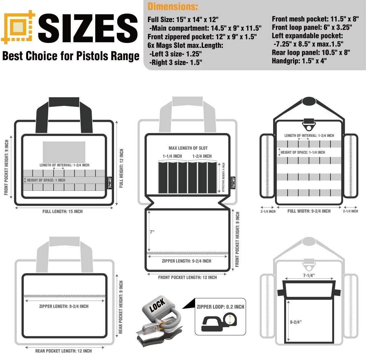 LARGE Shooting Range Gun Case Duffle Bag Tactical Accessory Carrying