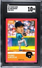 2019 Panini Score #6 Yusei Kikuchi PNK /25 SGC 10 GEM MINT RC