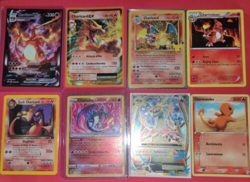 LOTTO POKEMON 30 Carte + CHARIZARD GARANTITO VINTAGE AND NEW! HOLO/V/GX/VMAX/EX - Foto 3 di 16