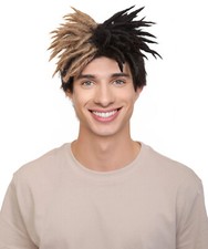 Adult Men American Rapper Half- Multiple Colors Dreadlock Updo Wig