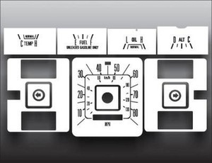 1973-1979-Ford-Truck-80-Mph-Dash-Instrument-Cluster-White-Face-Gauges-73-79