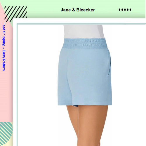 Jane and Bleecker 2 Pack Sleep Shorts, Heather Grey/ Blue, M - Picture 2 of 4